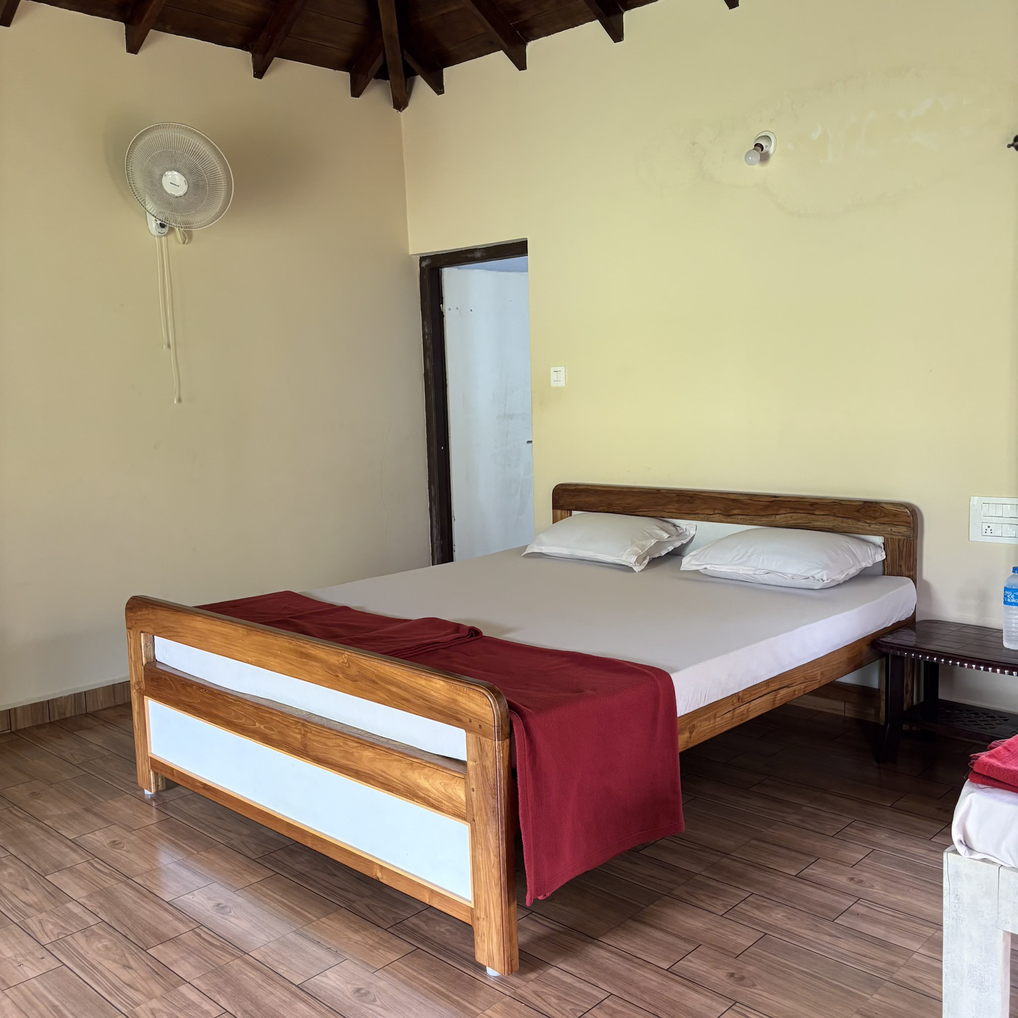 Inside view of a comfortable cottage bedroom