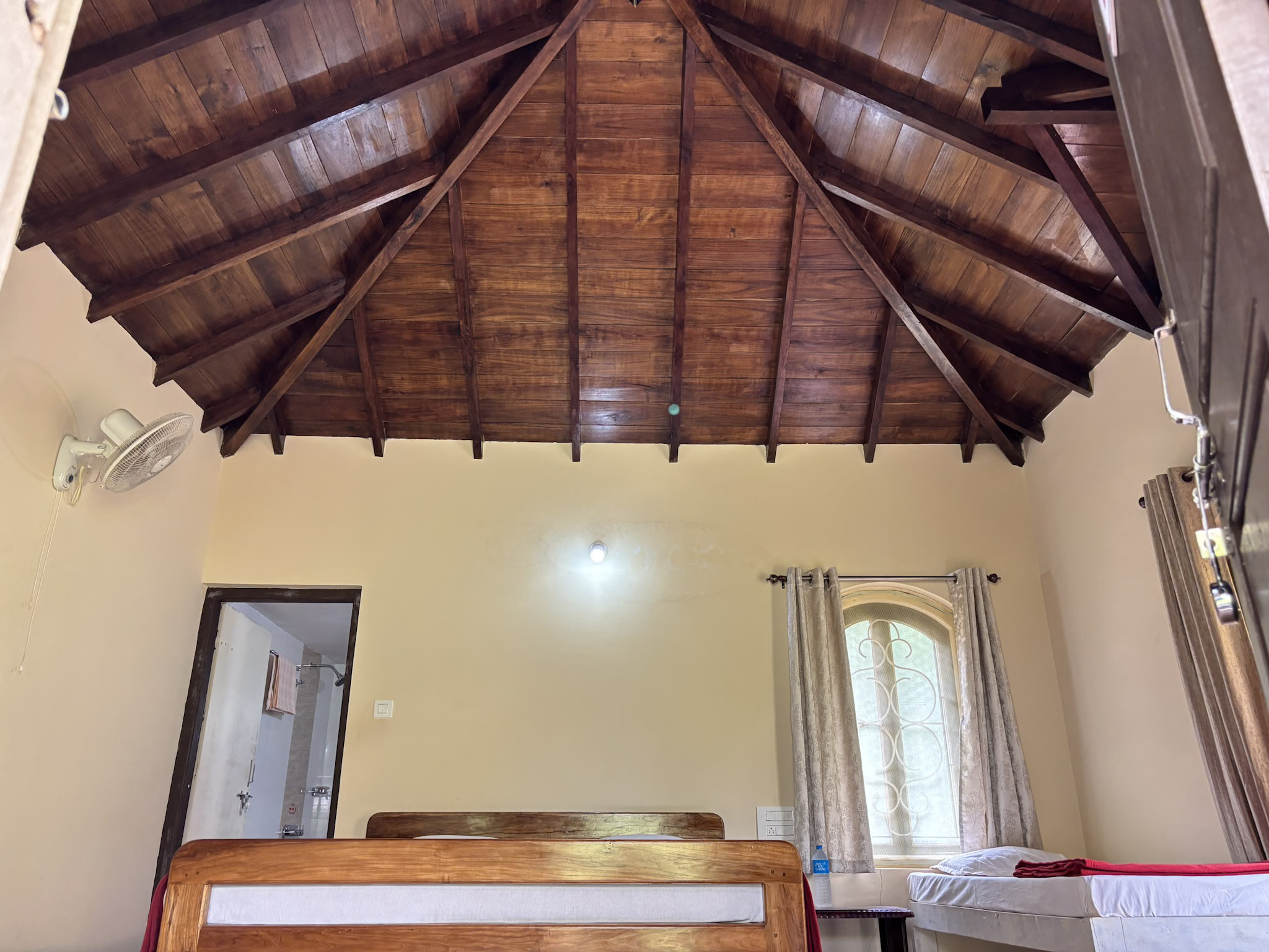 Inside view of a comfortable cottage bedroom